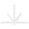 Ekena Millwork Kennewick Architectural Grade PVC Gable Bracket, 72"W x 48"H x 4"D x 4"F, 16/12 Pitch GBP072X48X0404KEN00 - alternate 2